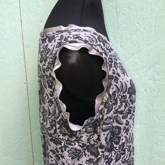 WD.NY Floral Print Tank Top With Satin Trim L - Picture 13 of 16